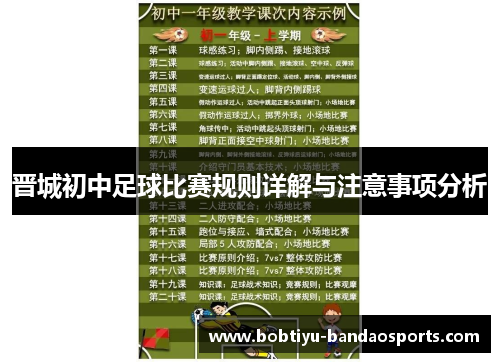 晋城初中足球比赛规则详解与注意事项分析